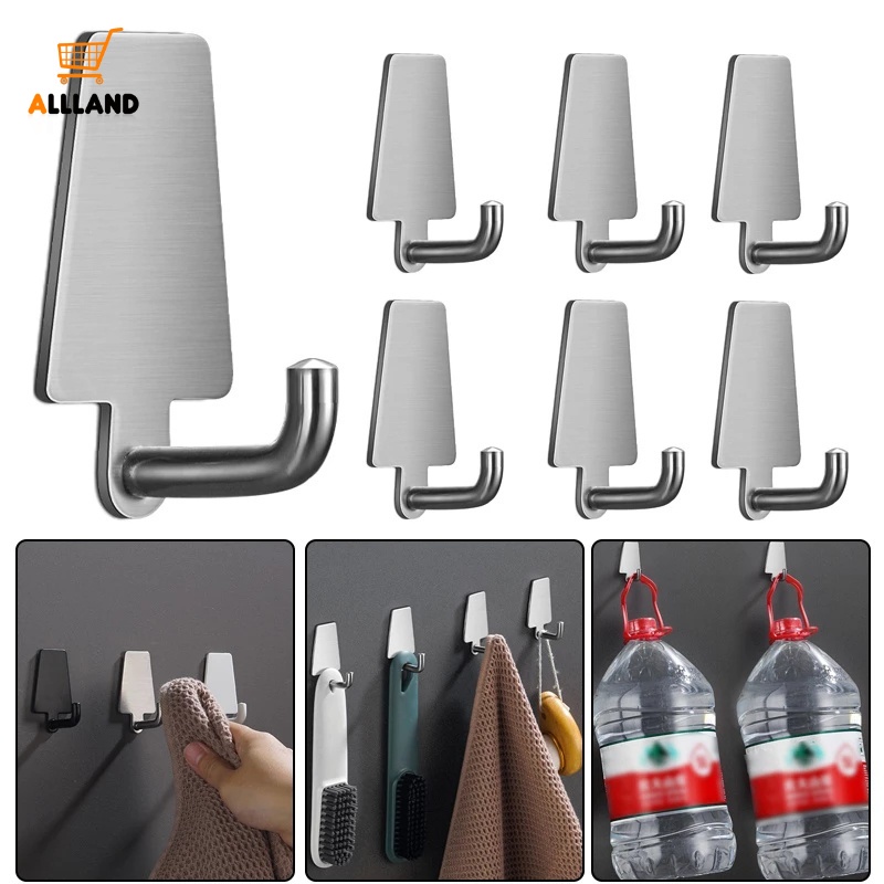 Móc Treo Quần Áo Gắn Tường Bằng Thép Không Gỉ Hình Cây Thông Đơn Giản Tiện Dụng