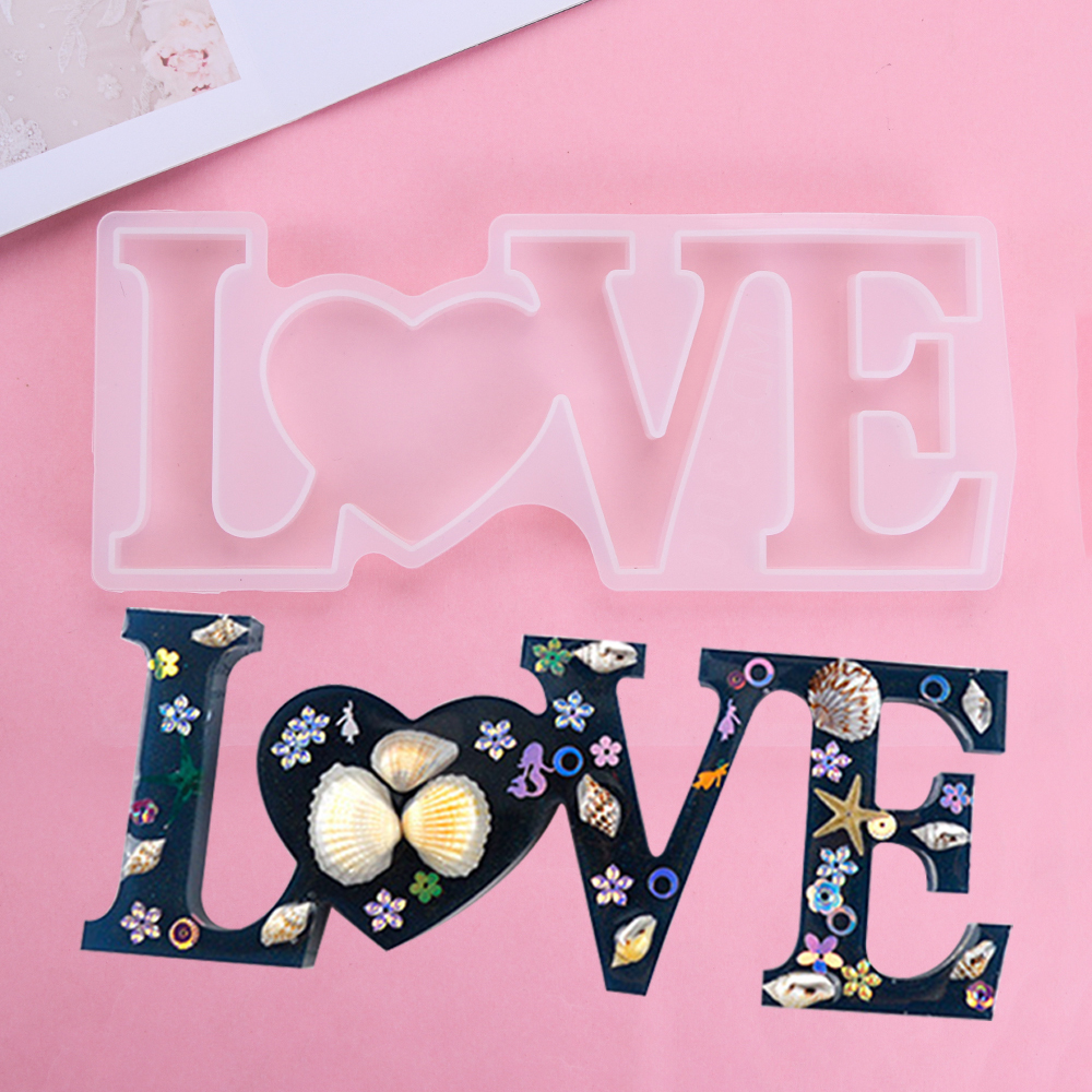 Khuôn Nhựa Hình Chữ LOVE/Ngôi Nhà Làm Đồ Trang Trí Thủ Công