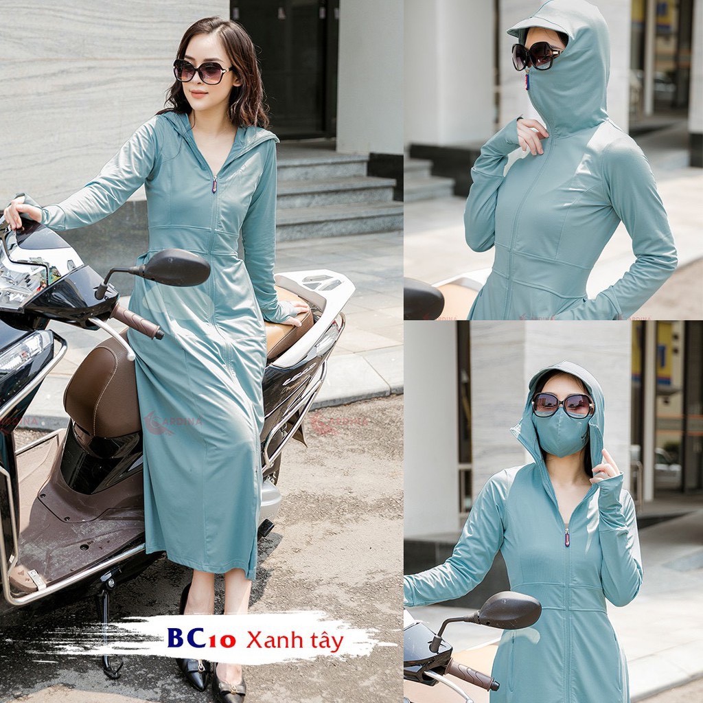 Áo chống nắng toàn thân thông hơi siêu thoáng chất vải thun kim cương | BigBuy360 - bigbuy360.vn