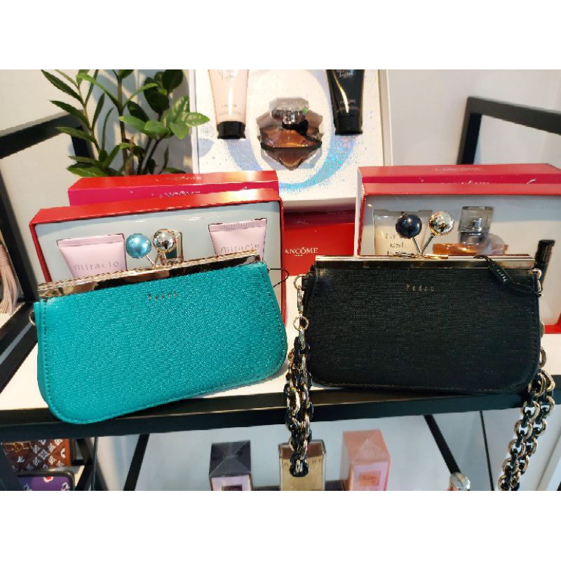 CLUCTH PEDRO NỮ ĐEN/ XANH