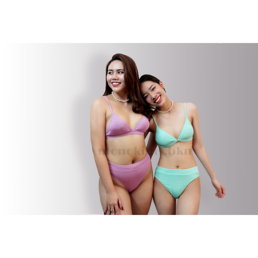 Bộ Đồ Bơi 2 Mảnh Cạp Cao Che Khuyết Điểm Thun Gân Co Gĩan | BigBuy360 - bigbuy360.vn