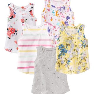 Set 5 áo 3 lỗ old navy xuất xịn cho bé gái.