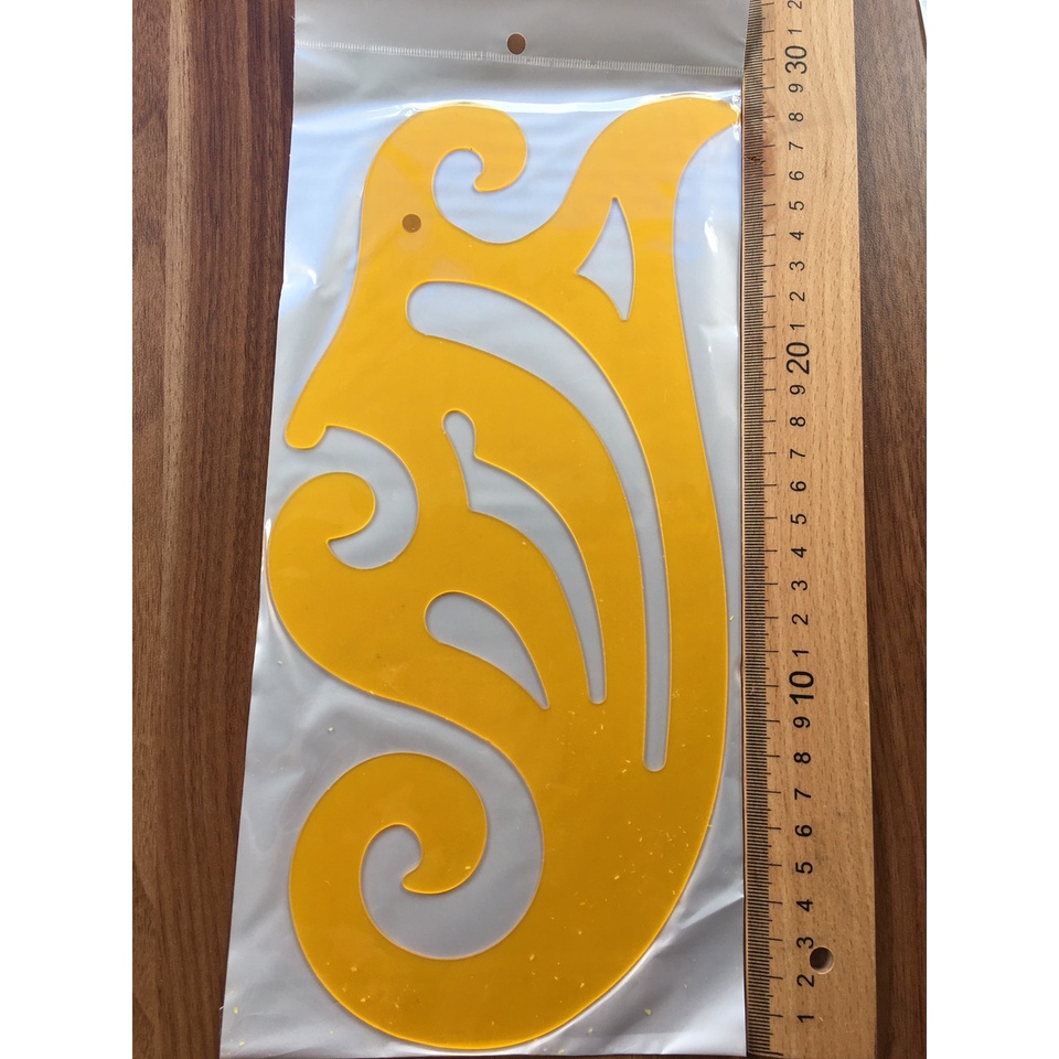 Thước Vẽ đường Cong kiểu Pháp Chuyên Dụng Cho Thợ May, thước vẽ cong hình bướm vàng