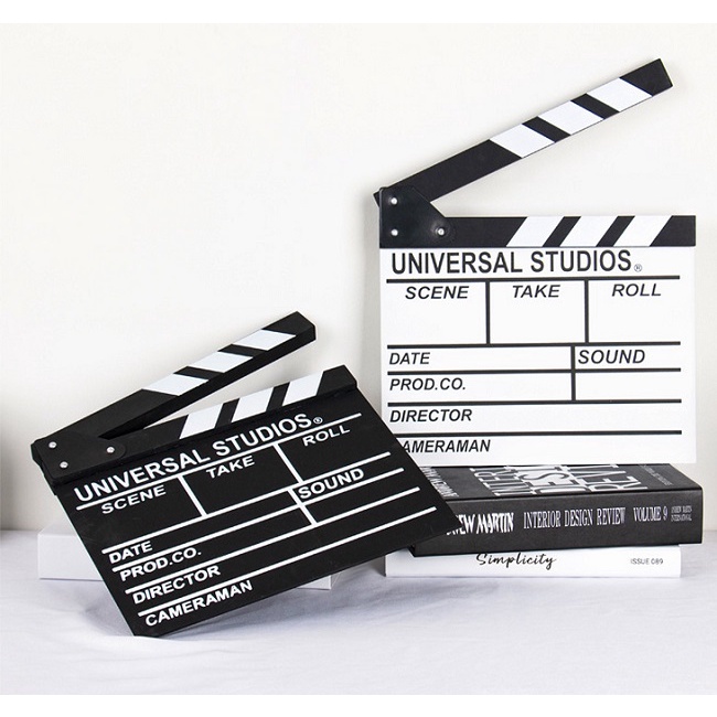 [20x20cm] Bảng clapper board quay phim, đạo diễn chụp ảnh decor trang trí 20x20cm