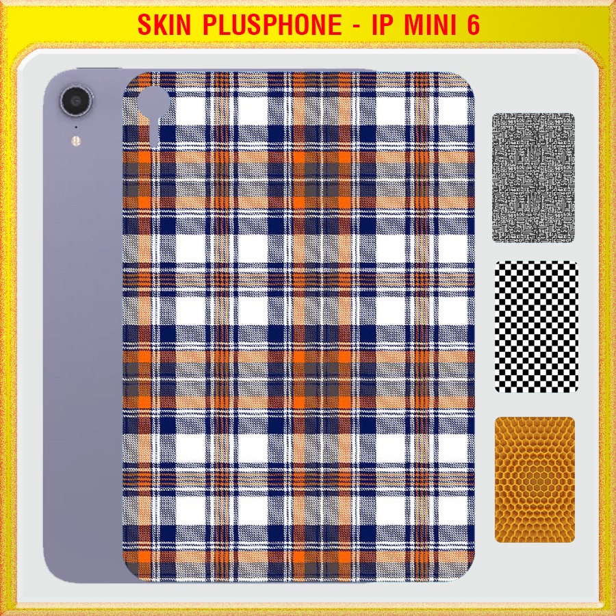 Dán Skin cho mặt sau iPad Mini 6 2021 8.3 inch in hình caro
