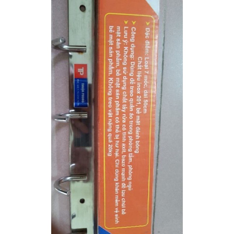 Mắc áo đơn inox vinataba, mắc 7 nhịp treo