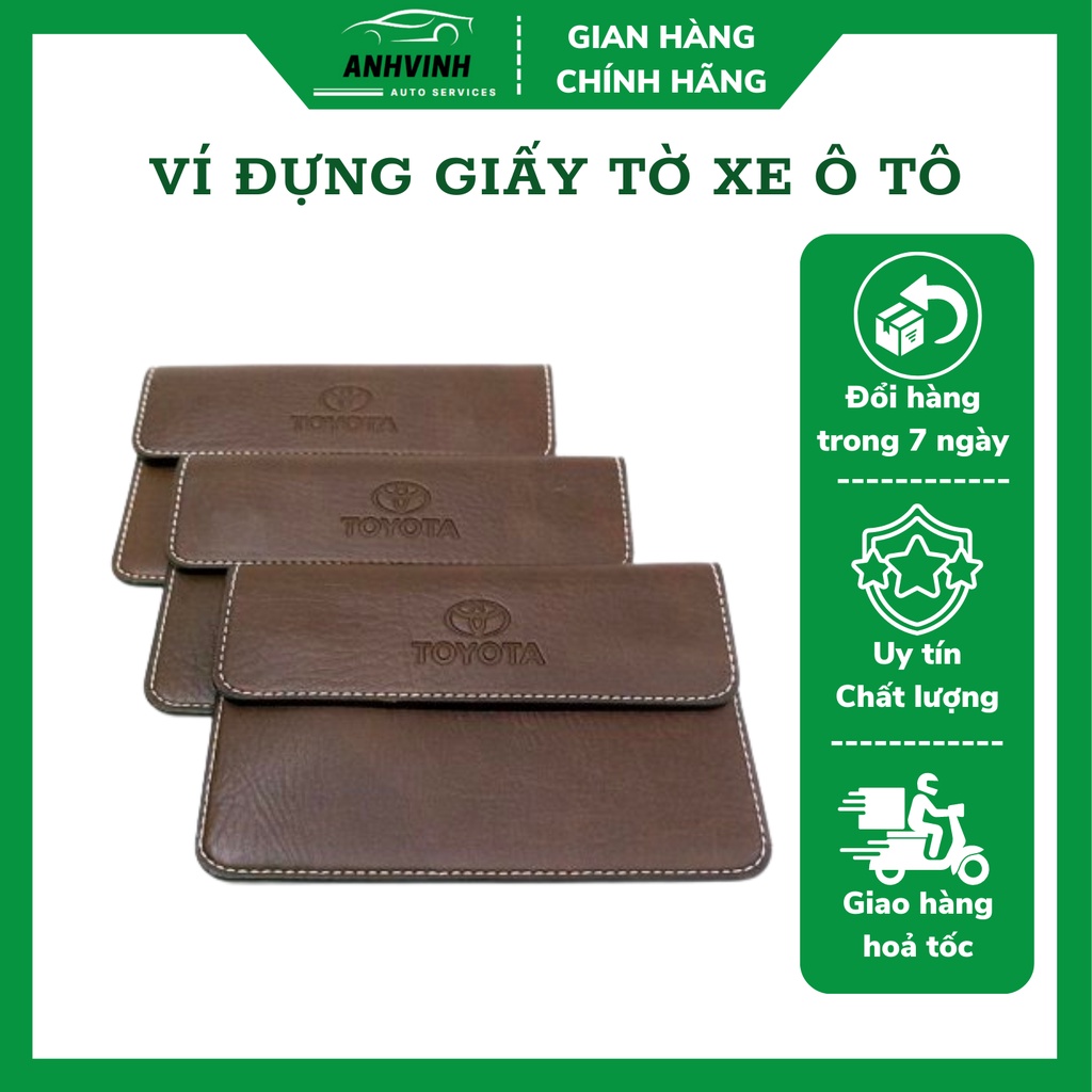 Ví bóp da đựng giấy tờ xe ô tô, giấy tờ đăng kiểm, giấy tờ cá nhân tuỳ thân - Anh Vinh Auto