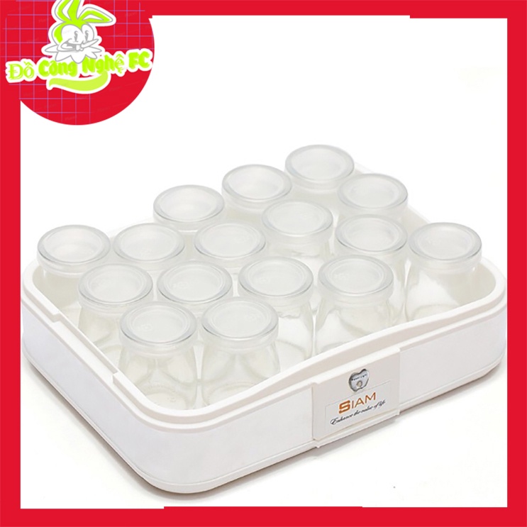 Máy làm sữa chua SIAM 16 cốc thủy tinh máy ủ sữa chua nhanh ổn định an toàn tiện lợi.