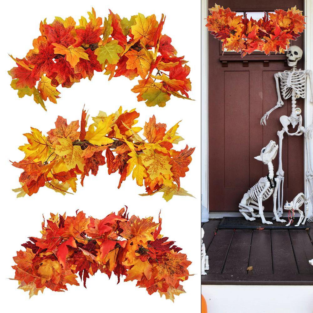 LEISURE Nhánh Lá Bạch Đàn Nhân Tạo Trang Trí Halloween