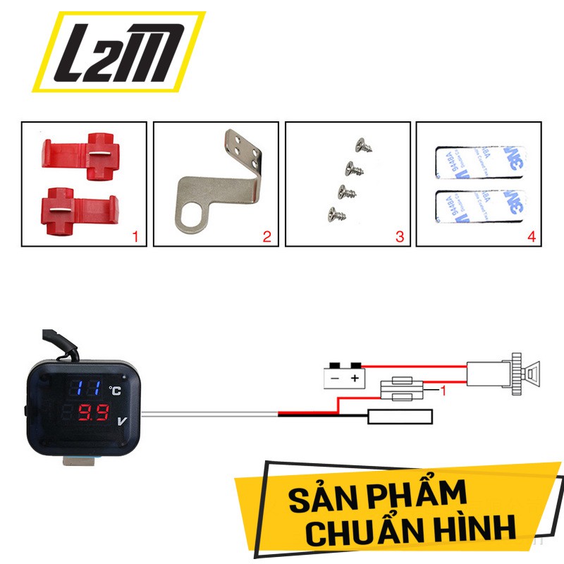 ( MẪU MỚI 2020 ) ĐỒNG HỒ KOSO 3 CHỨC NĂNG ĐO VOTL, NHIỆT ĐỘ TÍCH HỢP SẠC ĐIỆN THOẠI