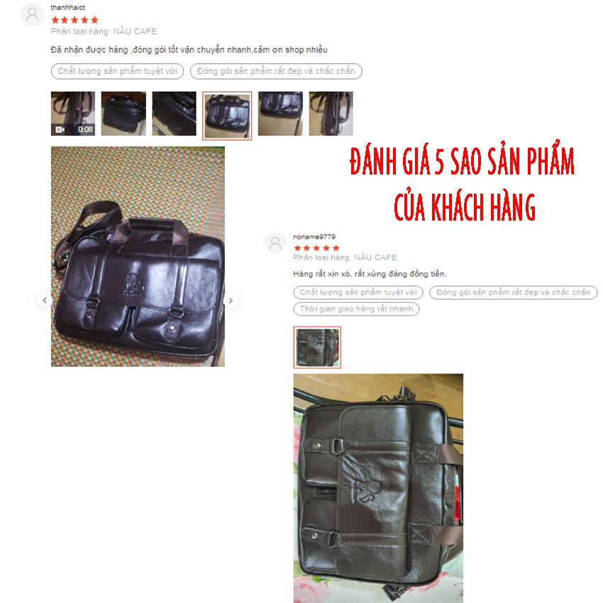 Túi xách nam công sở Da Bò thật chứa laptop 15,6 inch- Da Bò cao cấp chịu chày xước chịu nước uốn nén đàn hồi-Túi Da Nam | BigBuy360 - bigbuy360.vn