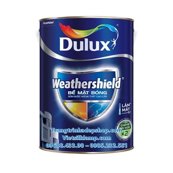 Sơn màu ngoại thất - Sơn nước cao cấp DULUX WEATHERSHIELD BỀ MẶT BÓNG - BJ9 (15L)