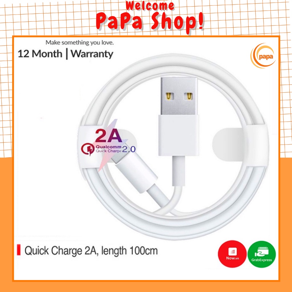 Dây sạc cho IP6/6s/7/8/7plus/8plus/x/xsmax/11/12/13/pro/promax,Cáp Sạc nhanh cao cấp bảo hành 1 năm