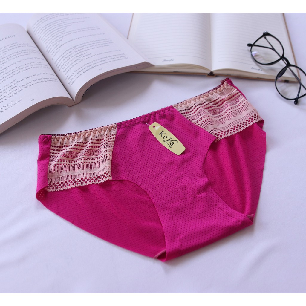 Quần lót nữ cotton phối ren kháng khuẩn thông hơi thoáng mát | BigBuy360 - bigbuy360.vn