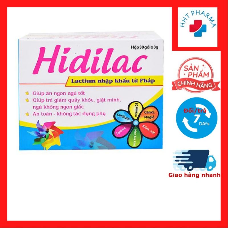 Hidilac hộp 30 gói – Giúp trẻ ngủ ngon, ăn tốt.