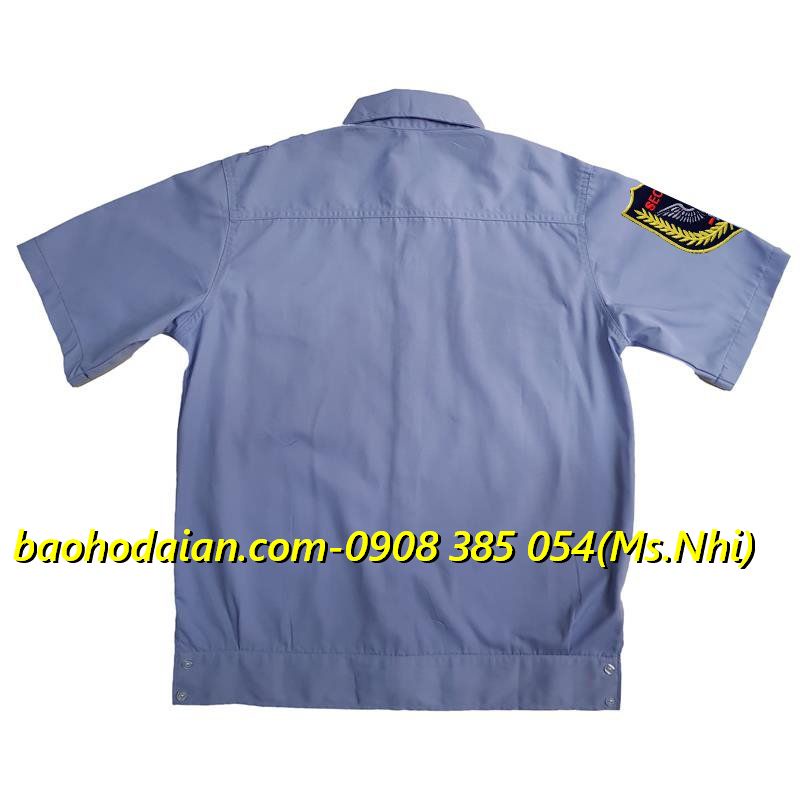 Áo bảo vệ vải si nẹp bo gấu kèm logo vai- Hình thật