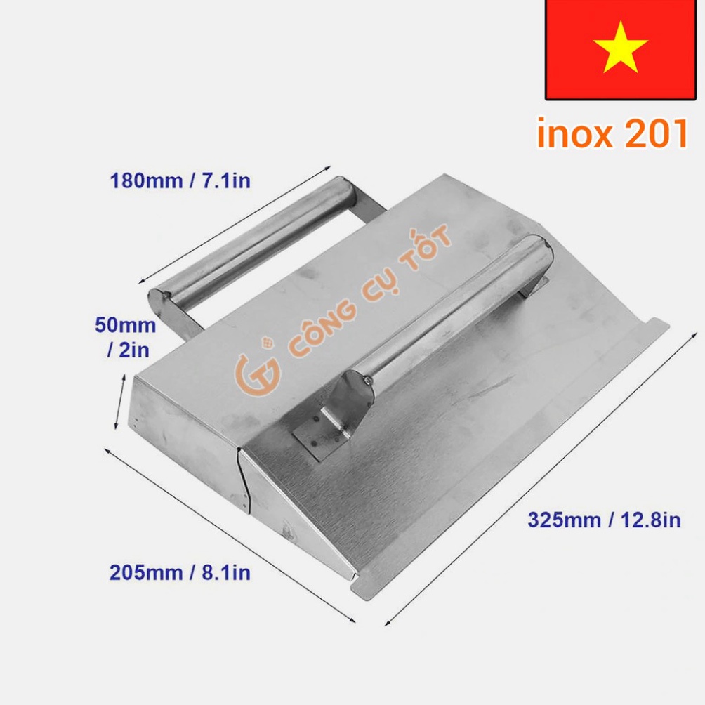 Máng trát tường siêu tốc bằng inox 201 dày 0.6mm cỡ 325 x 205 x 50mm Goodtools GT4989 Việt Nam