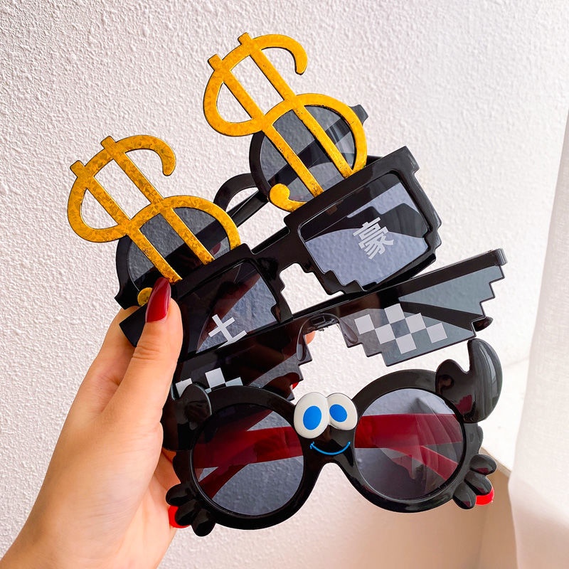 Kính Râm Pixel Phong Cách Mosaic Vui Nhộn Siêu Ngầu Cho Bé Trai Và Bé Gái