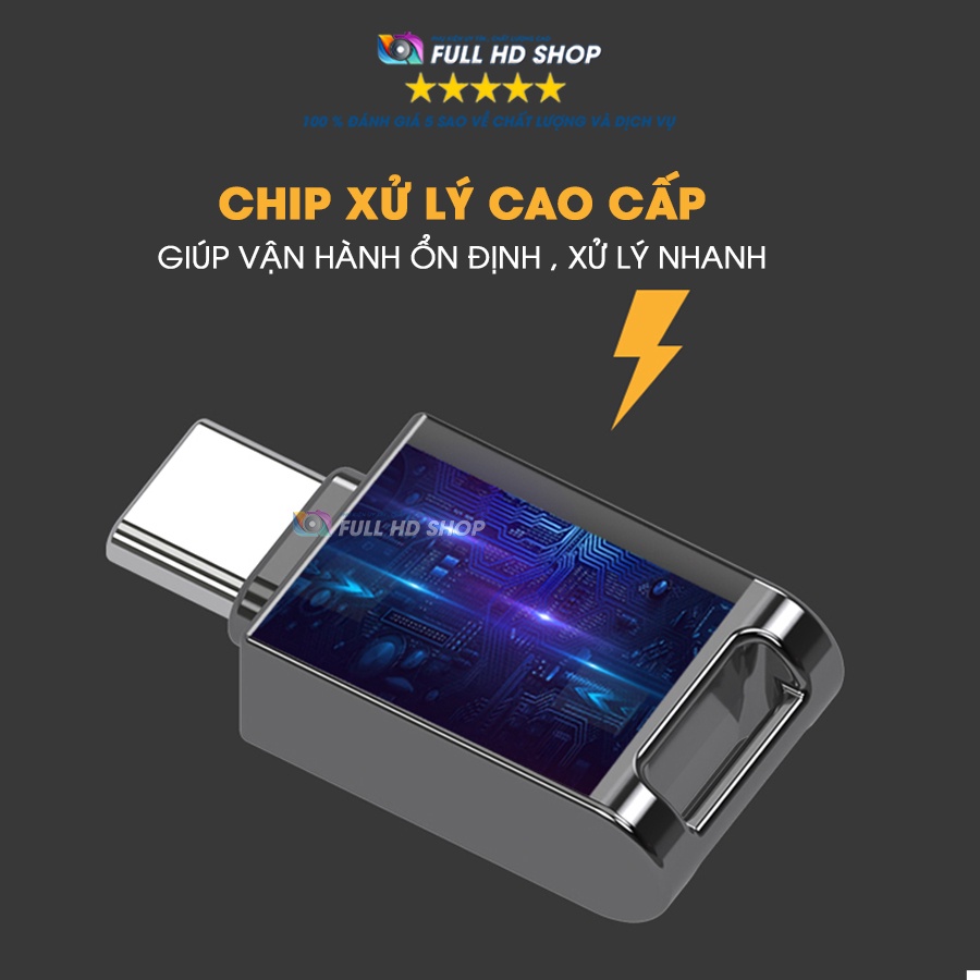 USB Type C 64Gb Tốc Độ Cao - Dùng cho các thiết bị có cổng Type C - Bảo hành lỗi 1 đổi 1 - Full HD Shop Mã HD10