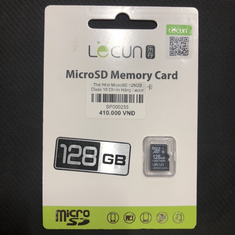 Thẻ Nhớ Micro SD 128GB Class 10 Chính Hãng Lecun