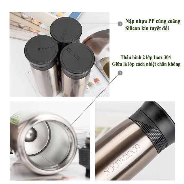 Bình Giữ Nhiệt Line Tumbler Lock&Lock 400ml LHC4119 - Hàng chính hãng