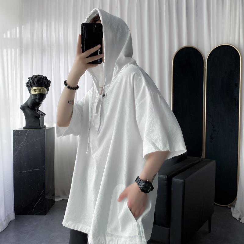 Áo Hoodie Tay Ngắn Thời Trang Phong Cách Năng Động Cho Nam