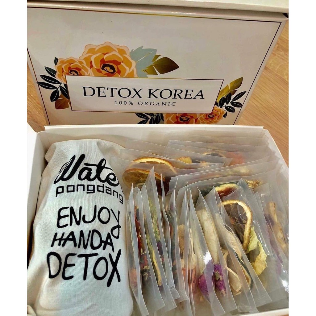 [SET VIP] 30 gói trà detox Robimart - Tặng kèm hộp, bình 1L, mật ong