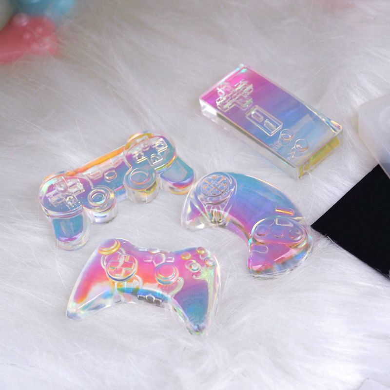Khuôn Silicone Làm Mặt Dây Chuyền Hình Tay Cầm Chơi Game 4 Kiểu