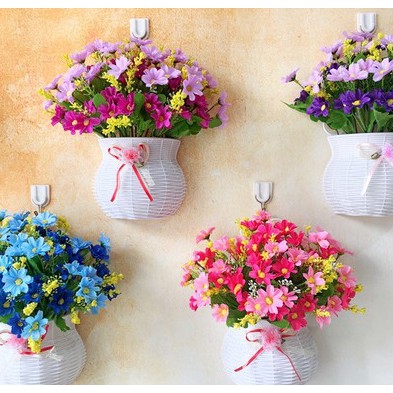 Giỏ hoa nhựa giả mây treo tường cực đẹp (không kèm hoa)