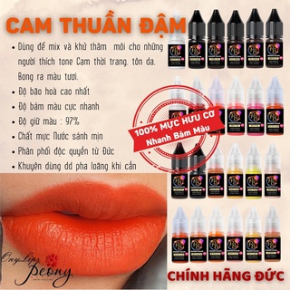 Mực phun xăm Hữu Cơ, CAM THUẦN và 20 màu Mực Nước phun xăm Thẩm Mỹ