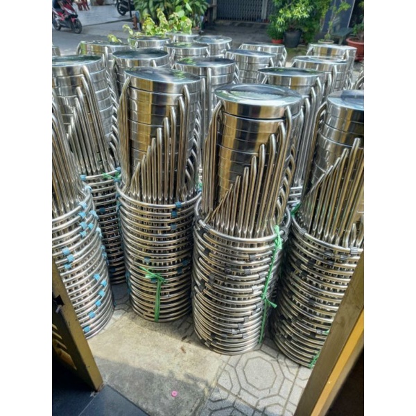 MẶT BÀN TRÒN INOX CHÂN RỜI TIỆC CƯỚI đố sắt