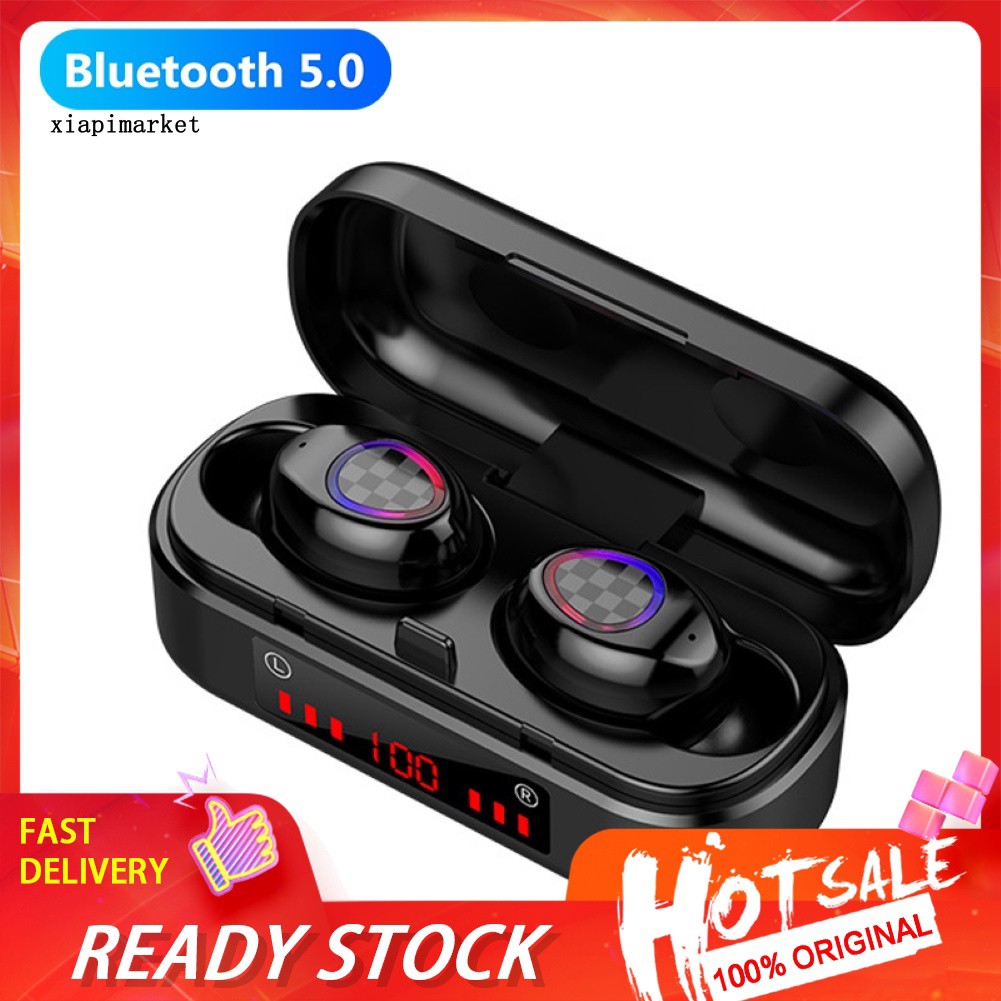 Bộ Tai Nghe Nhét Tai Không Dây Bluetooth 5.0 Hiển Thị V7 Tws