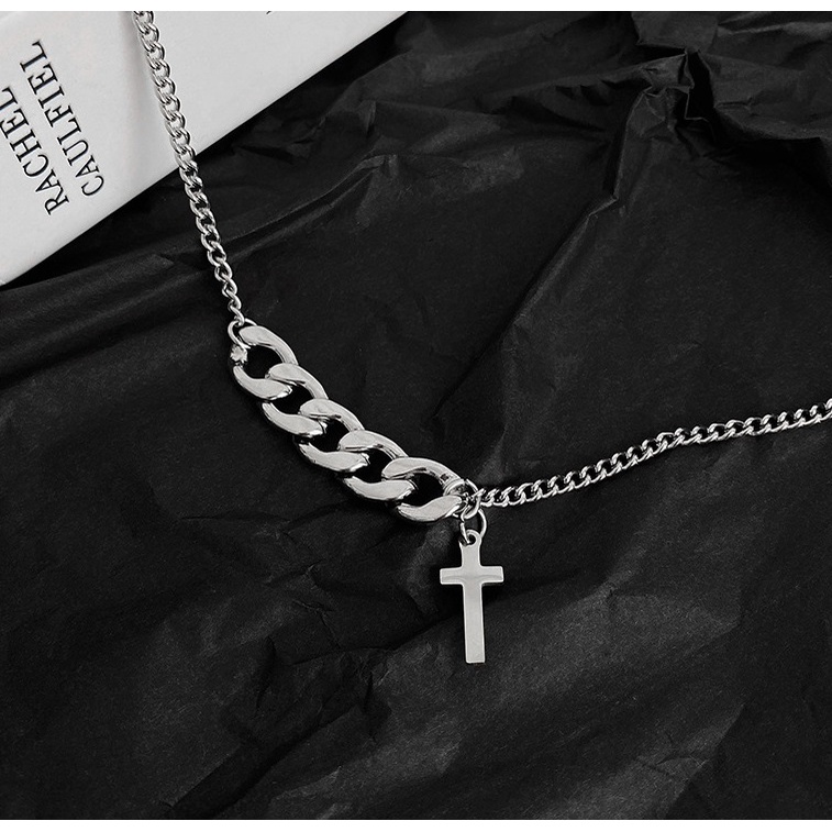 Dây chuyền Nam Bạc Đẹp Unisex Cá Tính Ngầu Thời Trang Nam Basic  Cube Chain Lucifer Store Vòng Titan không gỉ HIKI Chain