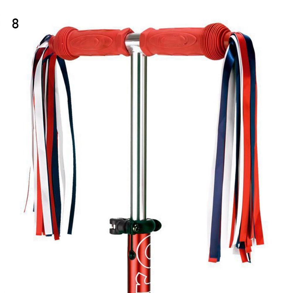 Set 2 Dây Tua Rua Nhiều Màu Trang Trí Tay Lái Xe Đạp/Xe Scooter Cho Bé