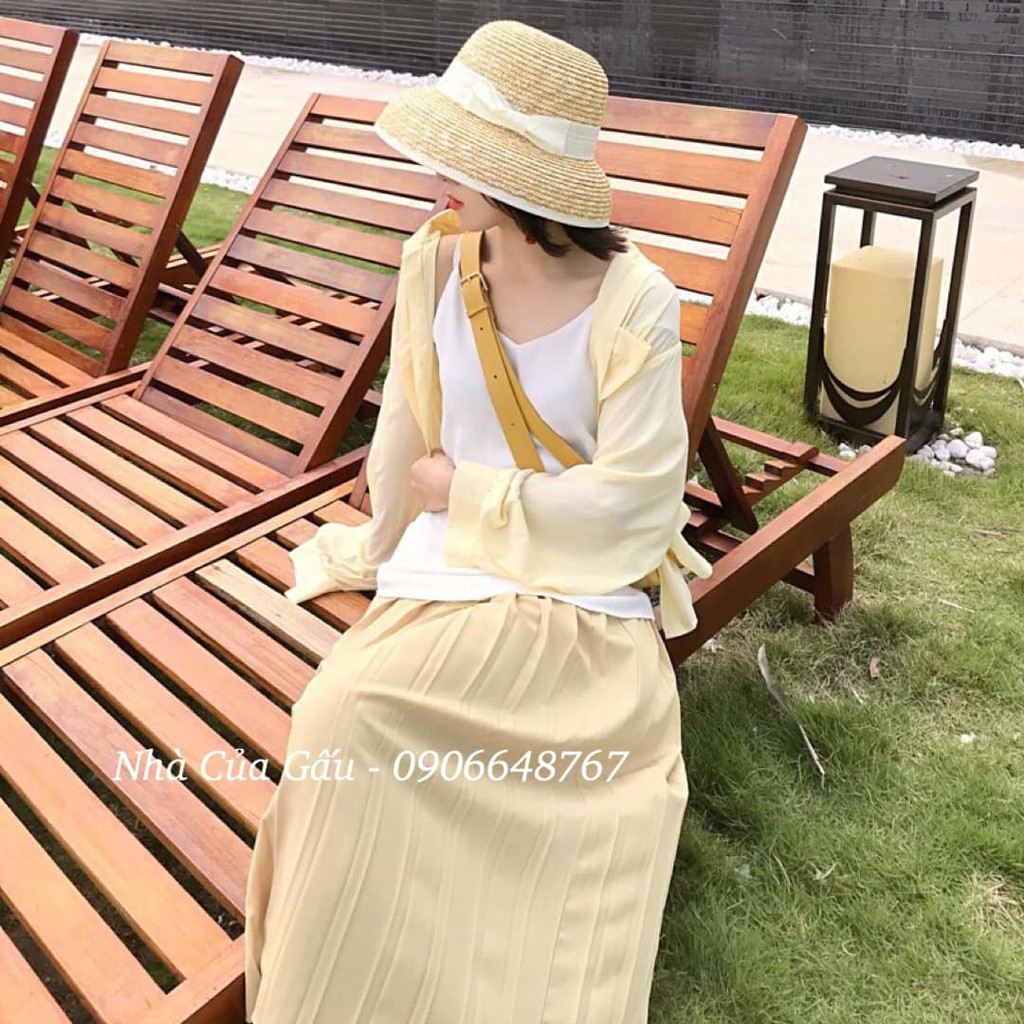 Nón cói cụp nơ size nhỏ xinh dã man luôn