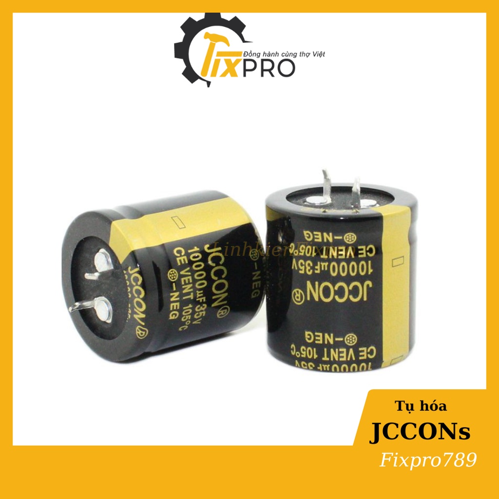 Tụ hóa 35V 10000uF 30x30mm JCCON Audio chân cứng
