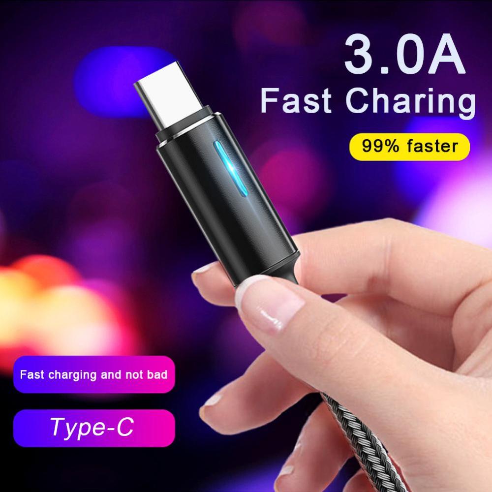 Dây Cáp Sạc Dữ Liệu USB DIGIFOUNDER 3A Type-C Bằng Nylon Dành Cho Điện Thoại Samsung Xiaomi Huawei H4R2