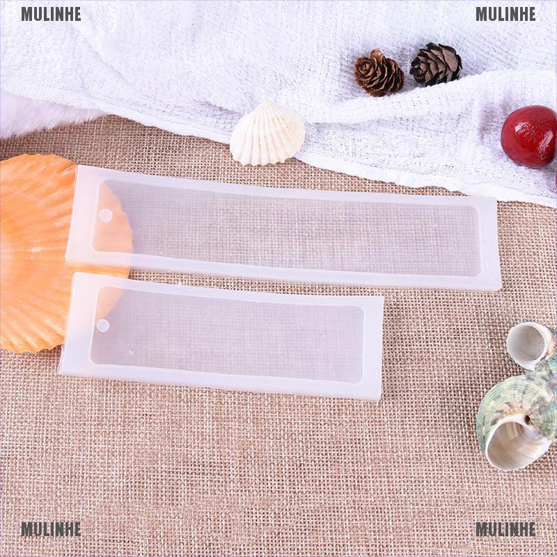 Khuôn Silicone Hình Chữ Nhật Làm Thẻ Đánh Dấu Sách / Trang Sức DIY