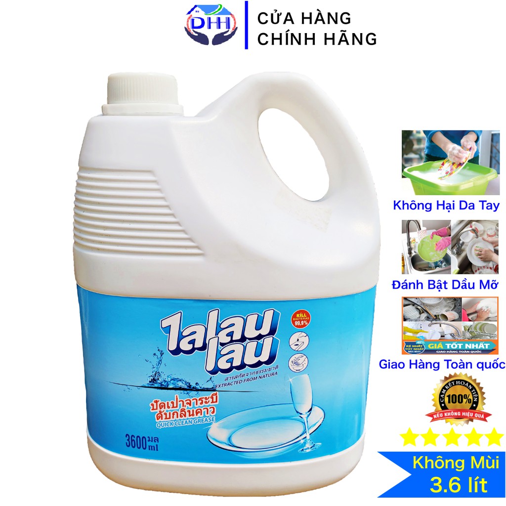 Nước Rửa Chén không Mùi Talaulau 3,6 lít - Không hại da tay Cty DƯƠNG HOÀNG HOA