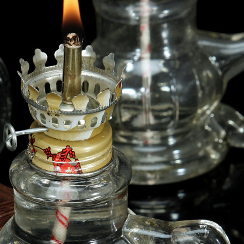 Đèn Dầu Kerosene Bằng Thủy Tinh Trong Suốt Tinh Tế