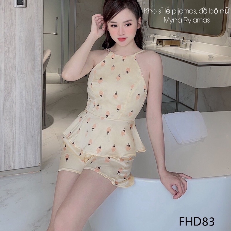   Đồ ngủ bộ mặc nhà yếm Lụa Satin cực sang chảnh, độc lạ | BigBuy360 - bigbuy360.vn