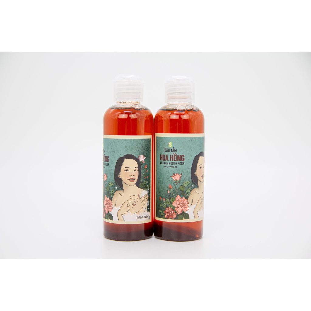 Dầu tắm hoa hồng Sinh Dược - chai 100ml nhỏ gọn