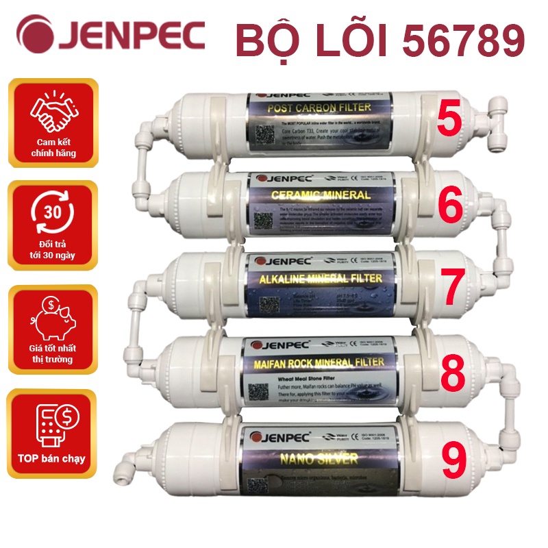 Bộ lõi tạo khoáng 56789 cho máy lọc RO JENPEC lắp cho máy lọc nước RO