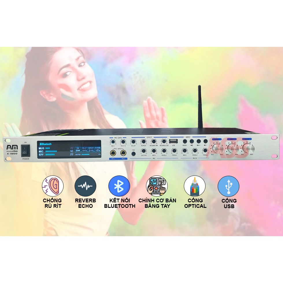 Vang cơ lai số AM K9800 - Hàng chính hãng - Bảo hành 12 Tháng