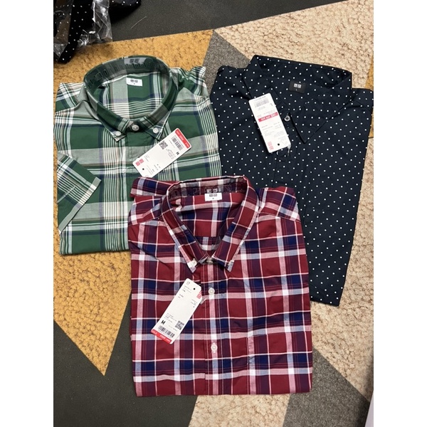 Áo sơ mi cộc tay nam Uniqlo chính hãng