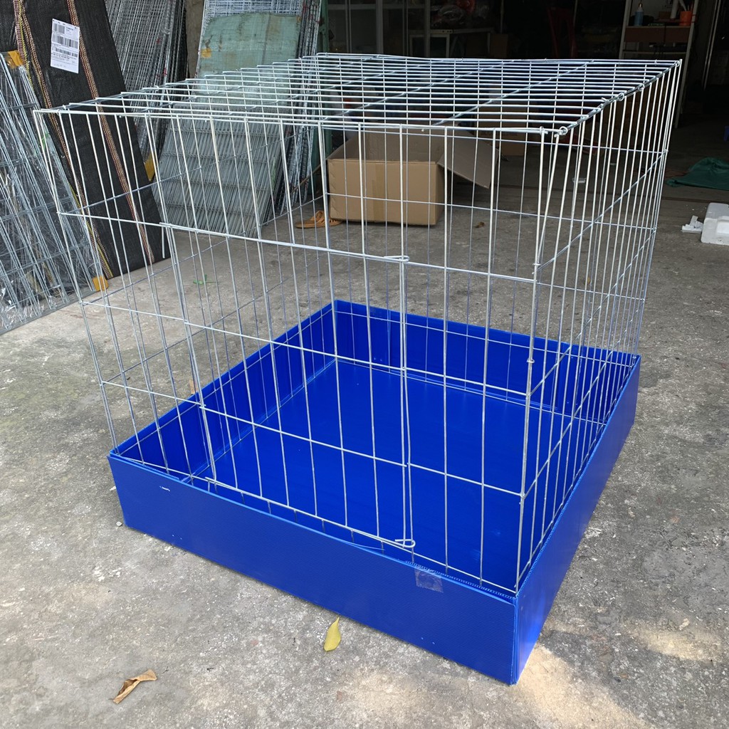 Lồng Nuôi Gà Chọi- Lồng gà 80 x 80 cm kèm khay nhựa tuỳ phân loại