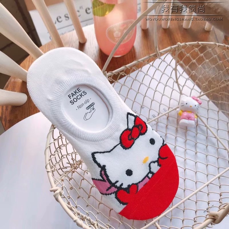 Đôi Vớ Ngắn In Hình hello kitty Đáng Yêu Cho Nữ