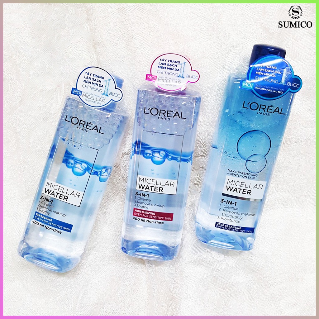 Nước tẩy trang Loreal Paris Micellar Water 3-in-1