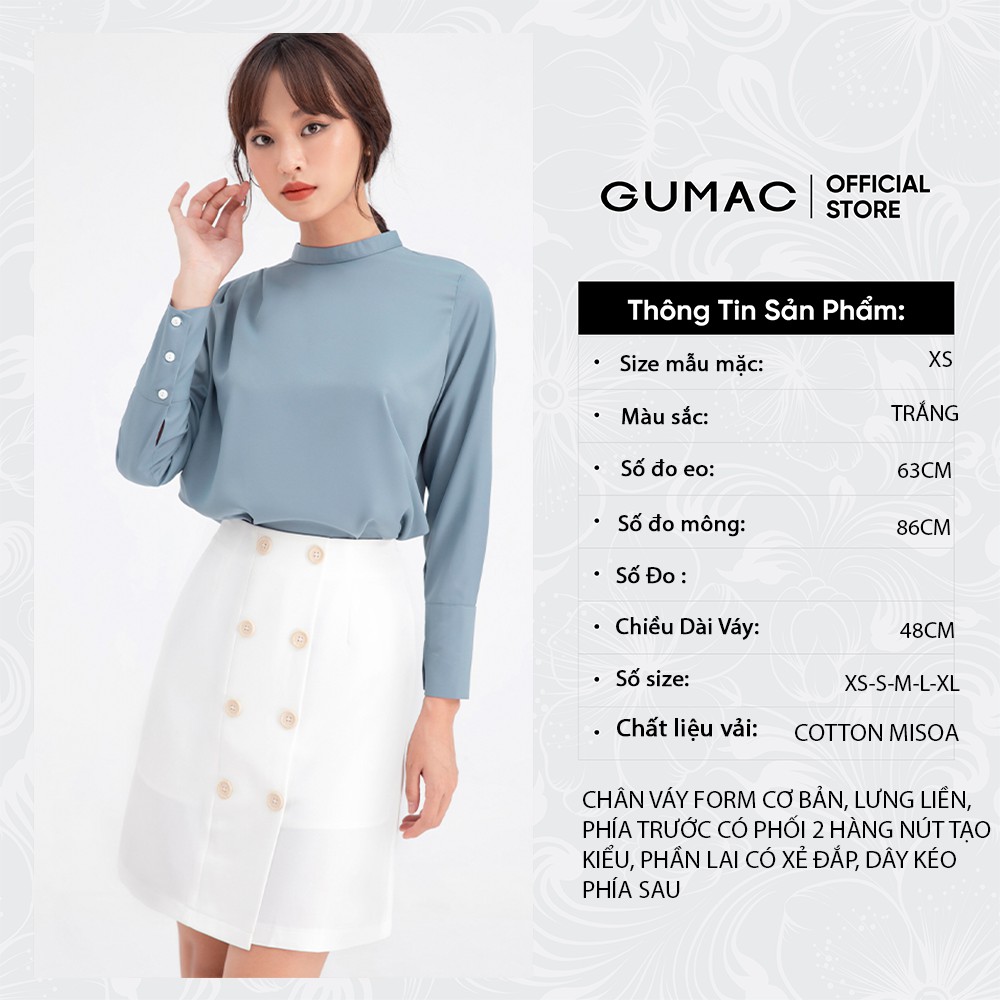 Chân váy phối nút GUMAC nhiều màu năng động VB632 | BigBuy360 - bigbuy360.vn