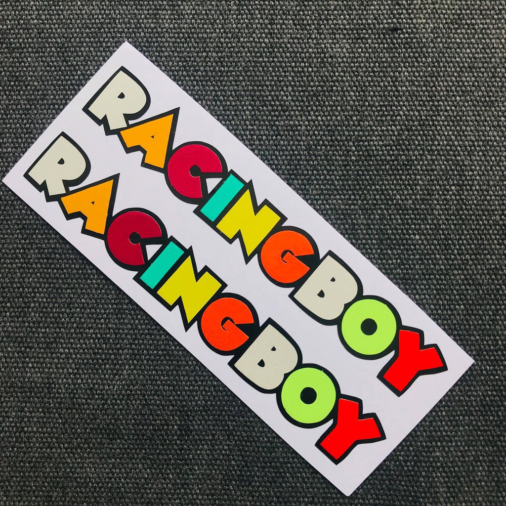 [SALE SỐC] [DECAL] TEM CHỮ RACING BOY 7 MÀU NHỎ NHẮN TRANG TRÍ XE MÁY (SIÊU RẺ)